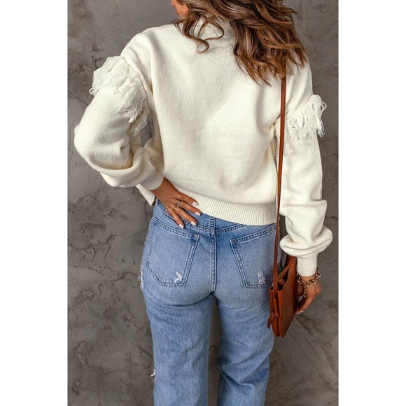 Fringe Detail Button Front Cardigan - Picture 2 of 4